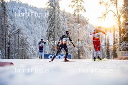 01.12.2019, Ruka, Finland (FIN): Federico Pellegrino (ITA), Erik Valnes (NOR), (l-r)  - FIS world cup cross-country, pursuit men, Ruka (FIN). www.nordicfocus.com. © Modica/NordicFocus. Every downloaded picture is fee-liable.