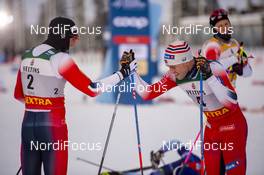 01.12.2019, Ruka, Finland (FIN): Emil Iversen (NOR), Paal Golberg (NOR), (l-r) - FIS world cup cross-country, pursuit men, Ruka (FIN). www.nordicfocus.com. © Vianney THIBAUT/NordicFocus. Every downloaded picture is fee-liable.