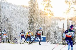 01.12.2019, Ruka, Finland (FIN): Francesco De Fabiani (ITA), Sebastian Eisenlauer (GER), Joni Maeki (FIN), (l-r)  - FIS world cup cross-country, pursuit men, Ruka (FIN). www.nordicfocus.com. © Modica/NordicFocus. Every downloaded picture is fee-liable.