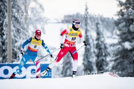 01.12.2019, Ruka, Finland (FIN): Rosie Brennan (USA), Heidi Weng (NOR), (l-r)  - FIS world cup cross-country, pursuit women, Ruka (FIN). www.nordicfocus.com. © Modica/NordicFocus. Every downloaded picture is fee-liable.