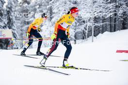 01.12.2019, Ruka, Finland (FIN): Katharina Hennig (GER), Victoria Carl (GER), (l-r)  - FIS world cup cross-country, pursuit women, Ruka (FIN). www.nordicfocus.com. © Modica/NordicFocus. Every downloaded picture is fee-liable.