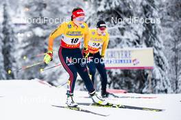 01.12.2019, Ruka, Finland (FIN): Katharina Hennig (GER), Victoria Carl (GER), (l-r)  - FIS world cup cross-country, pursuit women, Ruka (FIN). www.nordicfocus.com. © Modica/NordicFocus. Every downloaded picture is fee-liable.