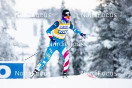 01.12.2019, Ruka, Finland (FIN): Sadie Maubet Bjornsen (USA) - FIS world cup cross-country, pursuit women, Ruka (FIN). www.nordicfocus.com. © Modica/NordicFocus. Every downloaded picture is fee-liable.