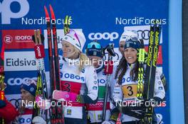 08.12.2019, Lillehammer, Norway (NOR): Emma Ribom (SWE), Elina Roennlund (SWE), Charlotte Kalla (SWE), Moa Lundgren (SWE), (l-r) - FIS world cup cross-country, 4x5km women, Lillehammer (NOR). www.nordicfocus.com. © Vianney THIBAUT/NordicFocus. Every downloaded picture is fee-liable.