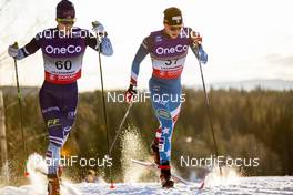07.12.2019, Lillehammer, Norway (NOR): Lauri Lepisto (FIN), Scott Patterson (USA), (l-r)  - FIS world cup cross-country, skiathlon men, Lillehammer (NOR). www.nordicfocus.com. © Modica/NordicFocus. Every downloaded picture is fee-liable.