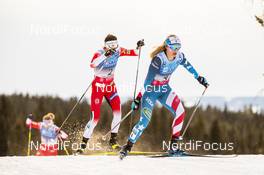 07.12.2019, Lillehammer, Norway (NOR): Jessica Diggins (USA), Heidi Weng (NOR), (l-r)  - FIS world cup cross-country, skiathlon women, Lillehammer (NOR). www.nordicfocus.com. © Modica/NordicFocus. Every downloaded picture is fee-liable.