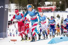 07.12.2019, Lillehammer, Norway (NOR): Jessica Diggins (USA), Natalia Nepryaeva (RUS), Moa Lundgren (SWE), (l-r)  - FIS world cup cross-country, skiathlon women, Lillehammer (NOR). www.nordicfocus.com. © Modica/NordicFocus. Every downloaded picture is fee-liable.