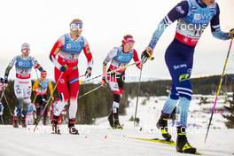 07.12.2019, Lillehammer, Norway (NOR): Astrid Uhrenholdt Jacobsen (NOR), Teresa Stadlober (AUT), (l-r)  - FIS world cup cross-country, skiathlon women, Lillehammer (NOR). www.nordicfocus.com. © Modica/NordicFocus. Every downloaded picture is fee-liable.