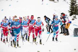 07.12.2019, Lillehammer, Norway (NOR): Maubet Bjornsen (USA), Heidi Weng (NOR), Jessica Diggins (USA), +l+, Natalia Nepryaeva (RUS), Moa Lundgren (SWE), (l-r)  - FIS world cup cross-country, skiathlon women, Lillehammer (NOR). www.nordicfocus.com. © Modica/NordicFocus. Every downloaded picture is fee-liable.