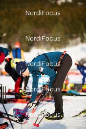 06.12.2019, Lillehammer, Norway (NOR): USA Technician working on Rossignol Skis   - FIS world cup cross-country, training, Lillehammer (NOR). www.nordicfocus.com. © Modica/NordicFocus. Every downloaded picture is fee-liable.