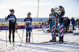 06.12.2019, Lillehammer, Norway (NOR): Sadie Maubet Bjornsen (USA), Rosie Brennan (USA), Jessica Diggins (USA), Rosie Frankowski (USA), (l-r)  - FIS world cup cross-country, training, Lillehammer (NOR). www.nordicfocus.com. © Modica/NordicFocus. Every downloaded picture is fee-liable.