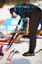 06.12.2019, Lillehammer, Norway (NOR): USA Technician working on Rossignol Skis   - FIS world cup cross-country, training, Lillehammer (NOR). www.nordicfocus.com. © Modica/NordicFocus. Every downloaded picture is fee-liable.