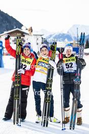15.12.2019, Davos, Switzerland (SUI): Heidi Weng (NOR), Therese Johaug (NOR), Jessica Diggins (USA), (l-r)  - FIS world cup cross-country, 10km women, Davos (SUI). www.nordicfocus.com. © Modica/NordicFocus. Every downloaded picture is fee-liable.