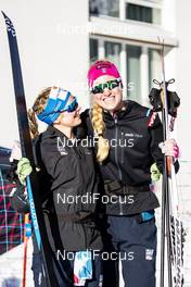 14.12.2019, Davos, Switzerland (SUI): Jessica Diggins (USA), Hailey Swirbul (USA), (l-r)  - FIS world cup cross-country, individual sprint, Davos (SUI). www.nordicfocus.com. © Modica/NordicFocus. Every downloaded picture is fee-liable.