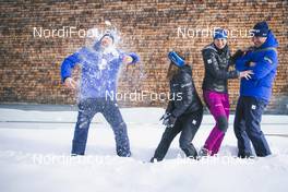 13.12.2019, Davos, Switzerland (SUI): Michal Lamplot, Doris Kallen, Sandra Spitz and Pierre Mignerey   - FIS world cup cross-country, training, Davos (SUI). www.nordicfocus.com. © Modica/NordicFocus. Every downloaded picture is fee-liable.