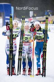 21.12.2019, Planica, Slovenia (SLO): Stina Nilsson (SWE), Jonna Sundling (SWE), Julia Kern (USA), (l-r)  - FIS world cup cross-country, individual sprint, Planica (SLO). www.nordicfocus.com. © Modica/NordicFocus. Every downloaded picture is fee-liable.