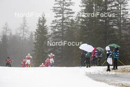 22.12.2019, Planica, Slovenia (SLO): Maja Dahlqvist (SWE), Stina Nilsson (SWE), Maiken Caspersen Falla (NOR), Tiril Udnes Weng (NOR), (l-r)  - FIS world cup cross-country, team sprint, Planica (SLO). www.nordicfocus.com. © Modica/NordicFocus. Every downloaded picture is fee-liable.