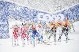 22.12.2019, Planica, Slovenia (SLO): Laurien Van Der Graaf (SUI), Maiken Caspersen Falla (NOR), Tiril Udnes Weng (NOR), Stina Nilsson (SWE), Laura Gimmler (GER), Katharina Hennig (GER), (l-r)  - FIS world cup cross-country, team sprint, Planica (SLO). www.nordicfocus.com. © Modica/NordicFocus. Every downloaded picture is fee-liable.