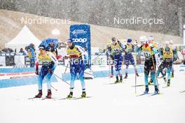 22.12.2019, Planica, Slovenia (SLO): Jovian Hediger (SUI), Roman Furger (SUI), Renaud Jay (FRA), +m142+, (l-r)  - FIS world cup cross-country, team sprint, Planica (SLO). www.nordicfocus.com. © Modica/NordicFocus. Every downloaded picture is fee-liable.