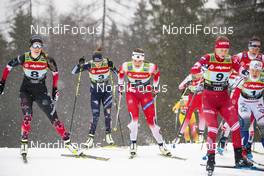 22.12.2019, Planica, Slovenia (SLO): Dahria Beatty (CAN), Lucia Scardoni (ITA), Mari Eide (NOR), Nina Dubotolkina (RUS), (l-r)  - FIS world cup cross-country, team sprint, Planica (SLO). www.nordicfocus.com. © Modica/NordicFocus. Every downloaded picture is fee-liable.