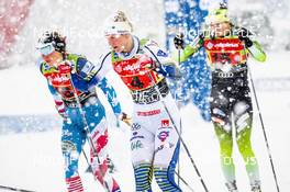 22.12.2019, Planica, Slovenia (SLO): Sophie Caldwell (USA), Maja Dahlqvist (SWE), Katja Visnar (SLO), (l-r)  - FIS world cup cross-country, team sprint, Planica (SLO). www.nordicfocus.com. © Modica/NordicFocus. Every downloaded picture is fee-liable.