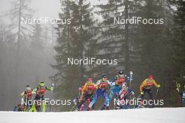 22.12.2019, Planica, Slovenia (SLO): Sophie Caldwell (USA), Laurien Van Der Graaf (SUI), Katharina Hennig (GER), Laura Gimmler (GER), Katerina Janatova (CZE), Katja Visnar (SLO), Vesna Fabjan (SLO), (l-r)  - FIS world cup cross-country, team sprint, Planica (SLO). www.nordicfocus.com. © Modica/NordicFocus. Every downloaded picture is fee-liable.