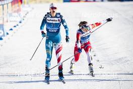 29.12.2019, Lenzerheide, Switzerland (SUI): Jessica Diggins (USA), Maiken Caspersen Falla (NOR), (l-r)  - FIS world cup cross-country, tour de ski, individual sprint, Lenzerheide (SUI). www.nordicfocus.com. © Modica/NordicFocus. Every downloaded picture is fee-liable.