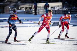 29.12.2019, Lenzerheide, Switzerland (SUI): Federico Pellegrino (ITA), Johannes Hoesflot Klaebo (NOR), (l-r)  - FIS world cup cross-country, tour de ski, individual sprint, Lenzerheide (SUI). www.nordicfocus.com. © Modica/NordicFocus. Every downloaded picture is fee-liable.