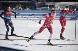 29.12.2019, Lenzerheide, Switzerland (SUI): Federico Pellegrino (ITA), Johannes Hoesflot Klaebo (NOR) - FIS world cup cross-country, tour de ski, individual sprint, Lenzerheide (SUI). www.nordicfocus.com. © Modica/NordicFocus. Every downloaded picture is fee-liable.