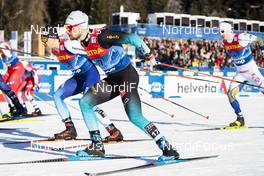 29.12.2019, Lenzerheide, Switzerland (SUI): Renaud Jay (FRA), Jovian Hediger (SUI), (l-r)  - FIS world cup cross-country, tour de ski, individual sprint, Lenzerheide (SUI). www.nordicfocus.com. © Modica/NordicFocus. Every downloaded picture is fee-liable.