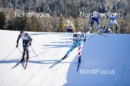 29.12.2019, Lenzerheide, Switzerland (SUI): Sophie Caldwell (USA), Greta Laurent (ITA), Anne Kylloenen (FIN), (l-r)  - FIS world cup cross-country, tour de ski, individual sprint, Lenzerheide (SUI). www.nordicfocus.com. © Modica/NordicFocus. Every downloaded picture is fee-liable.
