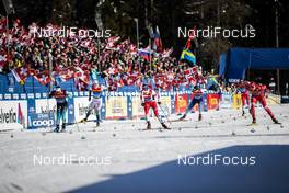 29.12.2019, Lenzerheide, Switzerland (SUI): Richard Jouve (FRA), Johan Haeggstroem (SWE), Erik Valnes (NOR), Jovian Hediger (SUI), (l-r)  - FIS world cup cross-country, tour de ski, individual sprint, Lenzerheide (SUI). www.nordicfocus.com. © Modica/NordicFocus. Every downloaded picture is fee-liable.