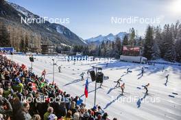 29.12.2019, Lenzerheide, Switzerland (SUI): View of the stadium   - FIS world cup cross-country, tour de ski, individual sprint, Lenzerheide (SUI). www.nordicfocus.com. © Modica/NordicFocus. Every downloaded picture is fee-liable.