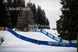 28.12.2019, Lenzerheide, Switzerland (SUI): View of the stadium with Coop Banners   - FIS world cup cross-country, tour de ski, mass women, Lenzerheide (SUI). www.nordicfocus.com. © Modica/NordicFocus. Every downloaded picture is fee-liable.
