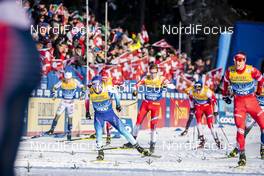28.12.2019, Lenzerheide, Switzerland (SUI): Roman Furger (SUI), Didrik Toenseth (NOR), Andrey Larkov (RUS), (l-r)  - FIS world cup cross-country, tour de ski, mass women, Lenzerheide (SUI). www.nordicfocus.com. © Modica/NordicFocus. Every downloaded picture is fee-liable.