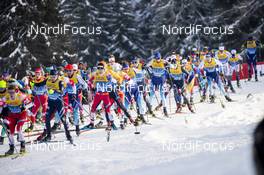 28.12.2019, Lenzerheide, Switzerland (SUI): Group of athletes (l-r)  - FIS world cup cross-country, tour de ski, mass women, Lenzerheide (SUI). www.nordicfocus.com. © Modica/NordicFocus. Every downloaded picture is fee-liable.