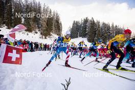 28.12.2019, Lenzerheide, Switzerland (SUI): David Norris (USA), Florian Notz (GER), (l-r)  - FIS world cup cross-country, tour de ski, mass men, Lenzerheide (SUI). www.nordicfocus.com. © Modica/NordicFocus. Every downloaded picture is fee-liable.
