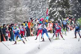 28.12.2019, Lenzerheide, Switzerland (SUI): Lydia Hiernickel (SUI), Selina Gasparin (SUI), Lidia Durkina (RUS), Yana Kirpichenko (RUS), (l-r), (l-r)  - FIS world cup cross-country, tour de ski, mass women, Lenzerheide (SUI). www.nordicfocus.com. © Modica/NordicFocus. Every downloaded picture is fee-liable.