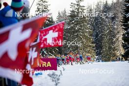 28.12.2019, Lenzerheide, Switzerland (SUI): Federico Pellegrino (ITA), Alexander Bolshunov (RUS), Iivo Niskanen (FIN), Sergey Ustiugov (RUS), Johannes Hoesflot Klaebo (NOR), (l-r)  - FIS world cup cross-country, tour de ski, mass women, Lenzerheide (SUI). www.nordicfocus.com. © Modica/NordicFocus. Every downloaded picture is fee-liable.