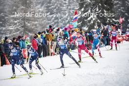 28.12.2019, Lenzerheide, Switzerland (SUI): Ilaria Debertolis (ITA), Anna Comarella (ITA), Elisa Brocard (ITA), (l-r), (l-r)  - FIS world cup cross-country, tour de ski, mass women, Lenzerheide (SUI). www.nordicfocus.com. © Modica/NordicFocus. Every downloaded picture is fee-liable.