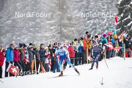 28.12.2019, Lenzerheide, Switzerland (SUI): Laurien Van Der Graaf (SUI), Greta Laurent (ITA), (l-r), (l-r)  - FIS world cup cross-country, tour de ski, mass women, Lenzerheide (SUI). www.nordicfocus.com. © Modica/NordicFocus. Every downloaded picture is fee-liable.