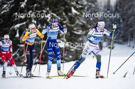 28.12.2019, Lenzerheide, Switzerland (SUI): Charlotte Kalla (SWE), Kerttu Niskanen (FIN), Victoria Carl (GER), (l-r), (l-r)  - FIS world cup cross-country, tour de ski, mass women, Lenzerheide (SUI). www.nordicfocus.com. © Modica/NordicFocus. Every downloaded picture is fee-liable.