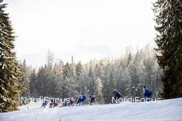 28.12.2019, Lenzerheide, Switzerland (SUI): Athletes on the downhill (l-r)  - FIS world cup cross-country, tour de ski, mass women, Lenzerheide (SUI). www.nordicfocus.com. © Modica/NordicFocus. Every downloaded picture is fee-liable.