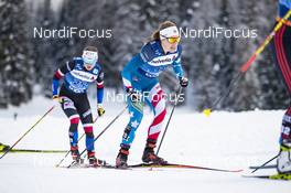 28.12.2019, Lenzerheide, Switzerland (SUI): Rosie Brennan (USA), Petra Novakova (), (l-r), (l-r)  - FIS world cup cross-country, tour de ski, mass women, Lenzerheide (SUI). www.nordicfocus.com. © Modica/NordicFocus. Every downloaded picture is fee-liable.