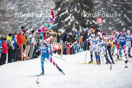 28.12.2019, Lenzerheide, Switzerland (SUI): Jessica Diggins (USA), Charlotte Kalla (SWE), (l-r), (l-r)  - FIS world cup cross-country, tour de ski, mass women, Lenzerheide (SUI). www.nordicfocus.com. © Modica/NordicFocus. Every downloaded picture is fee-liable.
