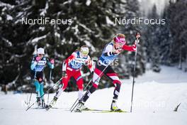 28.12.2019, Lenzerheide, Switzerland (SUI): Teresa Stadlober (AUT), Magni Smedaas (NOR), Maiken Caspersen Falla (NOR), (l-r), (l-r)  - FIS world cup cross-country, tour de ski, mass women, Lenzerheide (SUI). www.nordicfocus.com. © Modica/NordicFocus. Every downloaded picture is fee-liable.