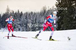 28.12.2019, Lenzerheide, Switzerland (SUI): Astrid Uhrenholdt Jacobsen (NOR), Ingvild Flugstad Oestberg (NOR), (l-r), (l-r)  - FIS world cup cross-country, tour de ski, mass women, Lenzerheide (SUI). www.nordicfocus.com. © Modica/NordicFocus. Every downloaded picture is fee-liable.