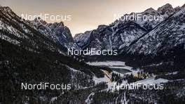 30.12.2019, Toblach, Italy (ITA): Toblacher See seen from above   - FIS world cup cross-country, tour de ski, training, Toblach (ITA). www.nordicfocus.com. © Modica/NordicFocus. Every downloaded picture is fee-liable.