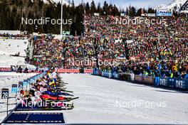 22.02.2020, Antholz, Italy (ITA): Event Feature: undefined atheltes compete at the shooting range - IBU world championships biathlon, relay men, Antholz (ITA). www.nordicfocus.com. © Manzoni/NordicFocus. Every downloaded picture is fee-liable.
