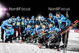 07.12.2019, Oestersund, Sweden, (SWE): Simon Desthieux (FRA), Emilien Jacquelin (FRA), Quentin Fillon Maillet (FRA), Martin Fourcade (FRA), (l-r) - IBU world cup biathlon, relay men, Oestersund (SWE). www.nordicfocus.com. © Manzoni/NordicFocus. Every downloaded picture is fee-liable.